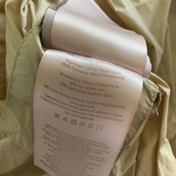 Liture Italian beige coat trench down down jacket light spring coat natural down - Picture 7 of 9